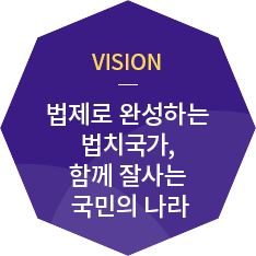 VISION 법제로 완성하는 법치국가, 함께 잘사는 국민의 나라